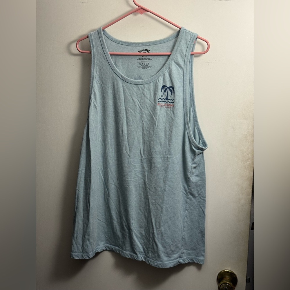 Billabong Light Gray Logo Graphic Tank Top